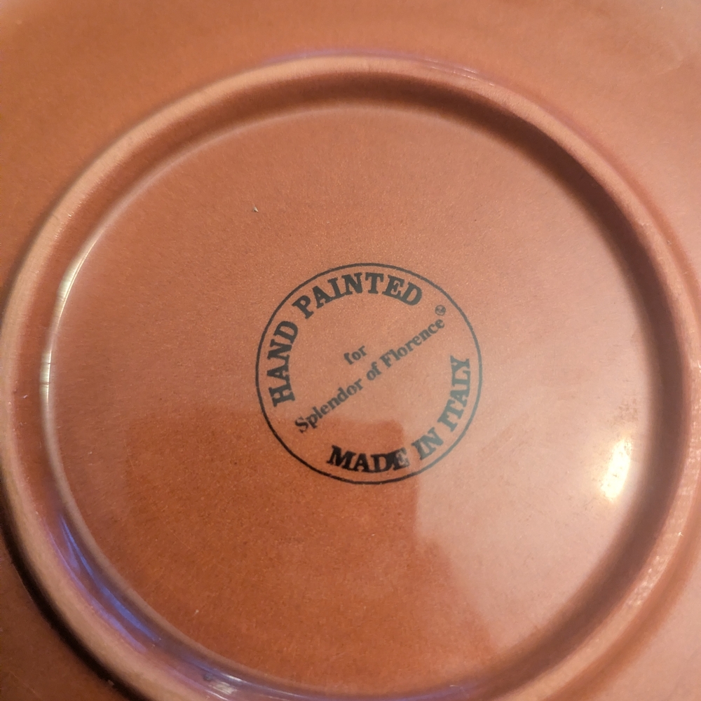 Splendor Of Florence Italy Hand Painted Ceramic Hand painted Bowl With Handles - Picture 5 of 5